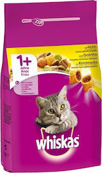 Whiskas 1+ Chicken Trockenfutter für erwachsene Katzen mit Huhn 14kg