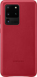 Samsung Leather Cover Synthetic Leather Back Cover Red (Galaxy S20 Ultra)