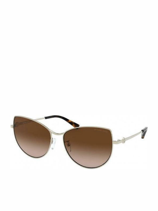 Michael Kors Women's Sunglasses with Gold Metal Frame and Brown Gradient Lens MK1062 101413