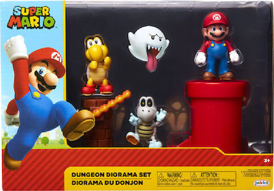 Jakks Pacific Miniature Toy Super Mario Dungeon Diorama Set for 3+ Years