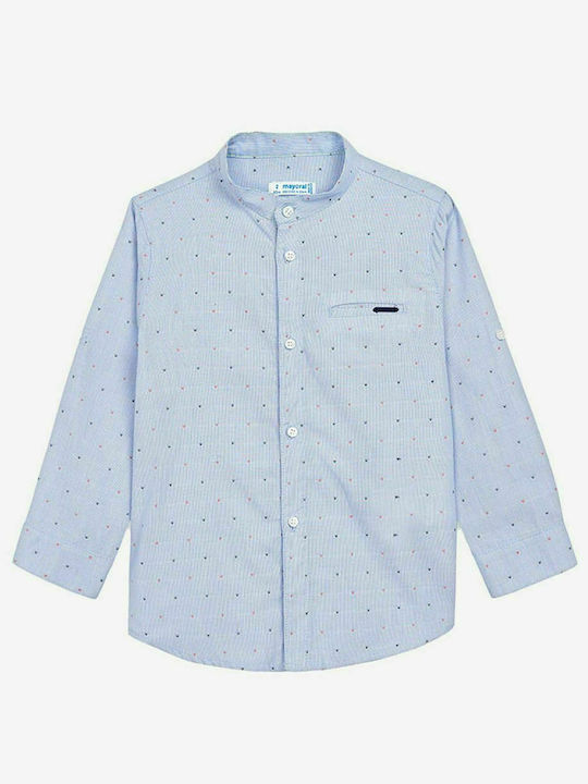 Mayoral Kids Polka Dot Shirt Light Blue