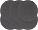 vidaXL Placemat Round Fabric Gray 6pcs