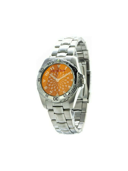 Chronotech Watch Battery with Silver Metal Bracelet CT2031M-04