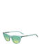 Moschino Women's Sunglasses with Turquoise Plastic Frame and Green Gradient Lens MOL021/S 5CB/IE