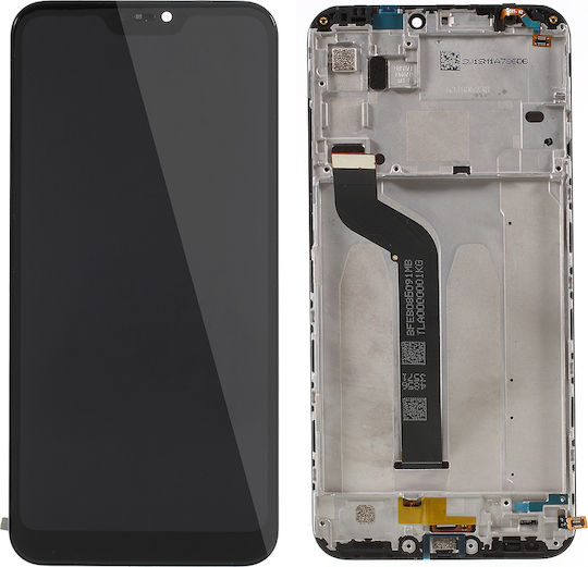 Οθόνη mit Touch-Mechanismus und Rahmen für Mi A2 Lite (Schwarz)