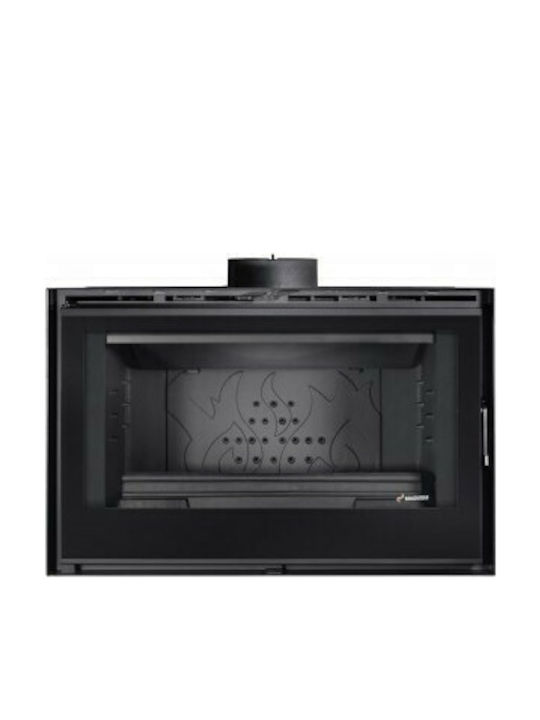 Salgueda Saphire 900-ΜΝ3 Negro Wood Cassette Fireplace Insert Fan Heater with Straight Window 18kW