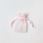 POUCH ORGANZA SET/10 5X7,6CM (PINK)