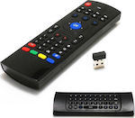 Συμβατό Τηλεχειριστήριο Air Fly Mouse Wireless Mini Keyboard IR για TV Boxes AirMouse