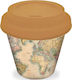 iDrink Old Map Bamboo Cup with Lid Yellow 90ml