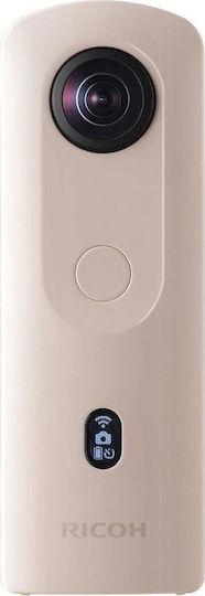 Ricoh Theta SC2 Action Camera Full HD (1080p) 360° Capture Underwater (with Case) and Wi-Fi Beige