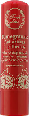 Fresh Line Pomegranate Lip Balm Antioxidant Therapy with Rosehip Seed Oil, Green Tea, Rosemary & Organic Leaf Extract 5.4gr