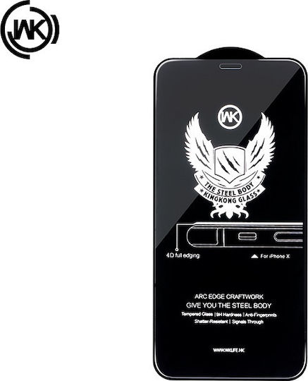 WK Kingkong 4D Curved Full Face Tempered Glass (iPhone 11 Pro) WK-KK-7P8P-BLACK