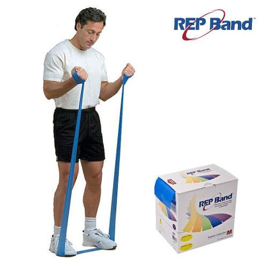 Johns Rep Bandă de rezistență pentru exerciții Tare Albastru Nivel 4 45m