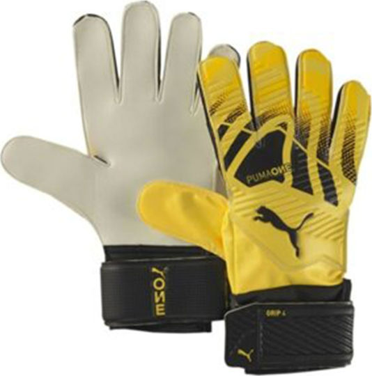 PUMA One Grip 4 RC Kids Goalkeeper Gloves Yellow