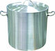 JDS Marmite Aluminium Kapazität 50Es mit Durchmesser 40cm und Höhe 40cm.
