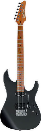 Ibanez AZ2402 Prestige Set Elektrische Gitarre Stratocaster mit HH Tonabnehmerkonfiguration Black Flat mit Tasche