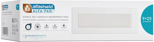 Alfashield Alfa Pad Sterile Wasserfeste Pflaster 9 x 25 cm, 50 Stück