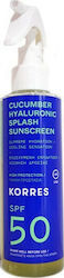Korres Cucumber Hyaluronic Wasserfest Sonnenschutz Lotion für den Körper SPF50 in Spray 150ml
