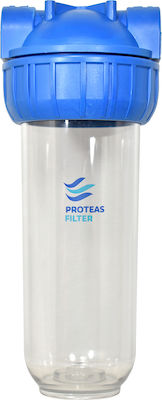 Proteas Filter Central Supply / Under Sink Water Filter System PFCS1-BR10-1 , 1'' Inlet/Outlet, EW-021-0105