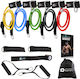RPM Power Tubular Elastic Bands with Handles Set 5pcs Multicolored 8m