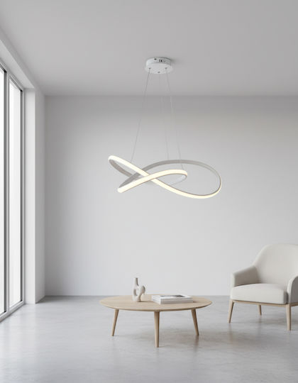 Aca Gordius LED Κρεμαστό Φωτιστικό Λευκό 48εκ. Aca Gordius LED Κρεμαστό Φωτιστικό Λευκό 48εκ.