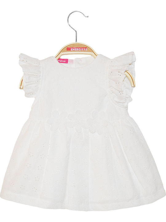 Rochie pentru Copii Fără mâneci Dantelă Alb