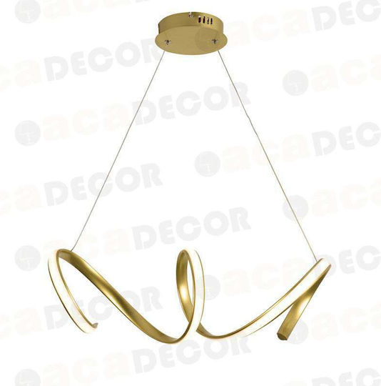 Aca Cleo LED Κρεμαστό Φωτιστικό Χάλκινο 64x22x120εκ.
