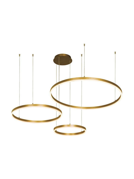 Zambelis Lights Pendant Light LED with Warm White Light Gold