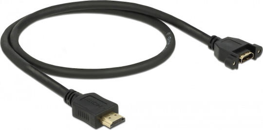 DeLock HDMI 1.4 High Speed 1080p 120Hz Cable HDMI male - HDMI female 0.5m Μαύρο