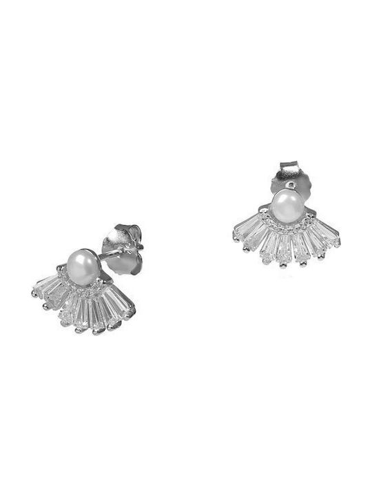 Silver earrings 925 with pearls