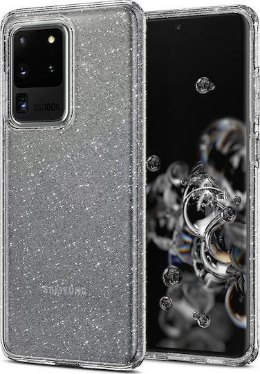 Spigen Liquid Crystal Glitter Umschlag Rückseite Silikon Transparent (Galaxy S20 Ultra)
