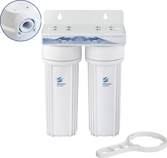Proteas Filter Wasserfiltrationssystem Unter der Spüle Durchmesser ½" mit Ersatzfilter EW-013-0203