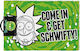 Pyramid International Πατάκι Εισόδου Rick Morty Get Schwifty Πράσινο 57x40εκ.
