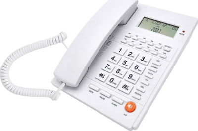 Telco ΤΜ-PA117 Ενσύρματο Τηλέφωνο Γραφείου Λευκό