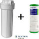 Pentair Slim Line Wasserfiltrationssystem Unter der Spüle / Zentrale Versorgung mit Ersatzfilter Pentek CBR2-10 0,5 μm