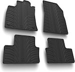 Lampa Set of Front and Rear Mats Tray Type 4pcs from Rubber for Renault Clio Black