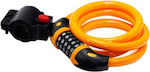 Cable Bicycle Cable Lock with Combination Orange