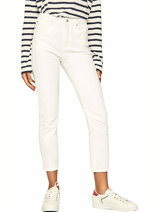 Pepe Jeans Dion High Waisted Women Jean Slim Fit White