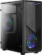 Aerocool Tomahawk-A Gaming Midi Tower Κουτί Υπολογιστή με Πλαϊνό Παράθυρο Μαύρο