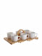 Click Porcelain Coffee Cup Set White 6pcs