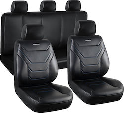 Bormann Комплект калъфи за автомобилни седалки 11бр Кожа BWC3500 Черно
