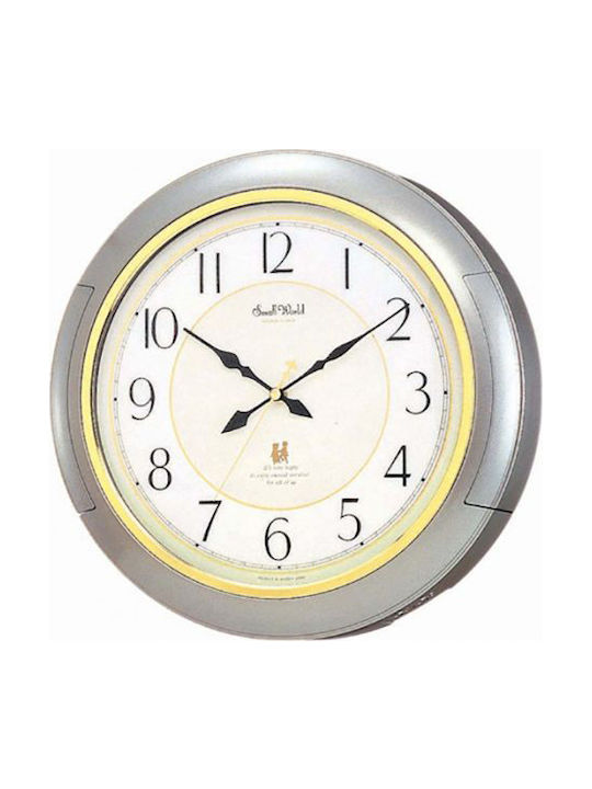 Rhythm Wall Clock Metallic Silver Ø40.3cm