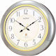 Rhythm Wall Clock Metallic Silver Ø40.3cm