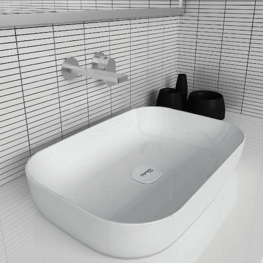 Olympia Metamorfosis Επικαθήμενος Νιπτήρας Πορσελάνης 60x42x14cm Glossy White Olympia Metamorfosis Επικαθήμενος Νιπτήρας Πορσελάνης 60x42x14cm Glossy White