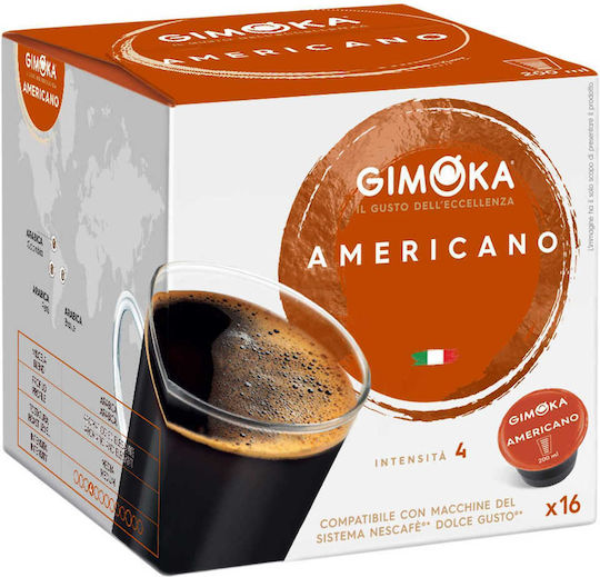 Gimoka Капсули Еспресо Americano Съвместими с машина Dolce Gusto 16капси