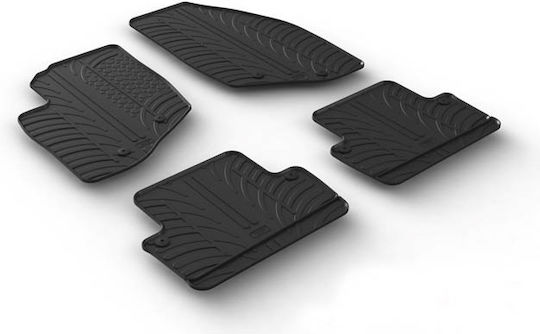 Gledring Set of Front and Rear Mats 4pcs for Volvo V70 Black