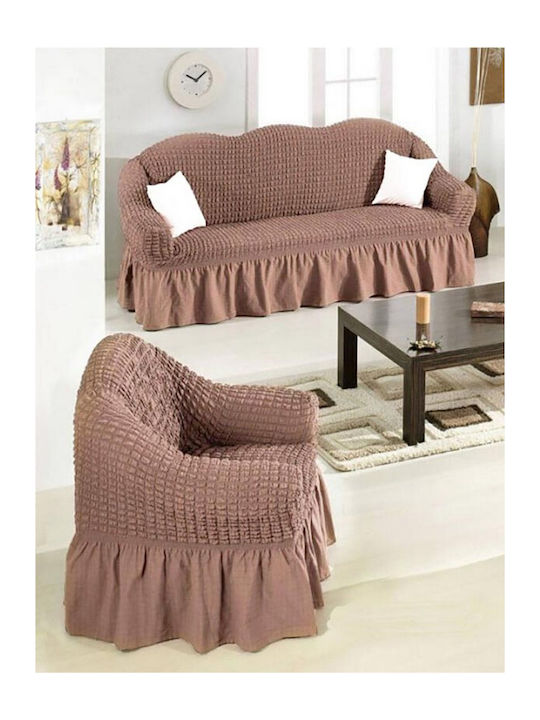 Sunshine Waffle Set of Elastic Sofa Covers Moch...