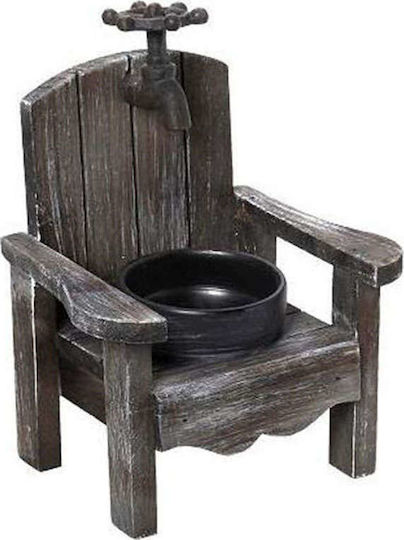 Espiel Саксия Дърво Сив Със стойка 23x16x23εκ. Стол