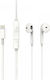 Treqa EP-735 Earbuds Handsfree with Lightning Connector White