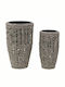 Inart Κασπώ Rattan Γκρι 34x34x56εκ.
